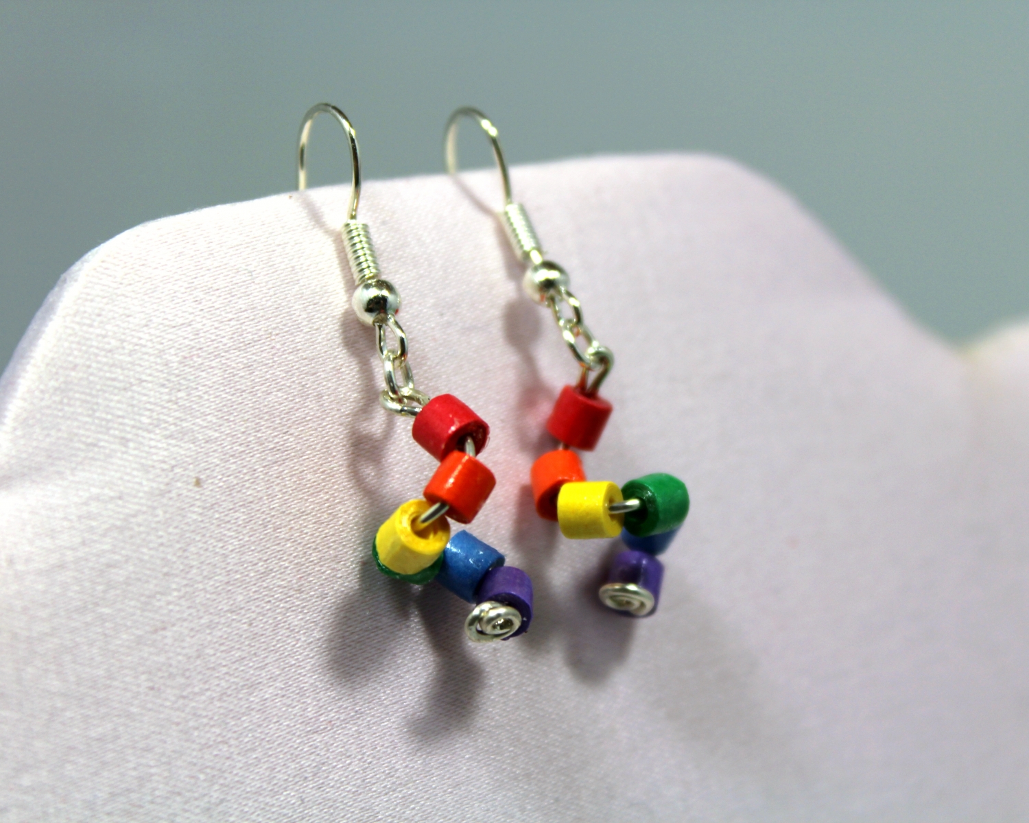 Rainbow Earrings Helix Dangles